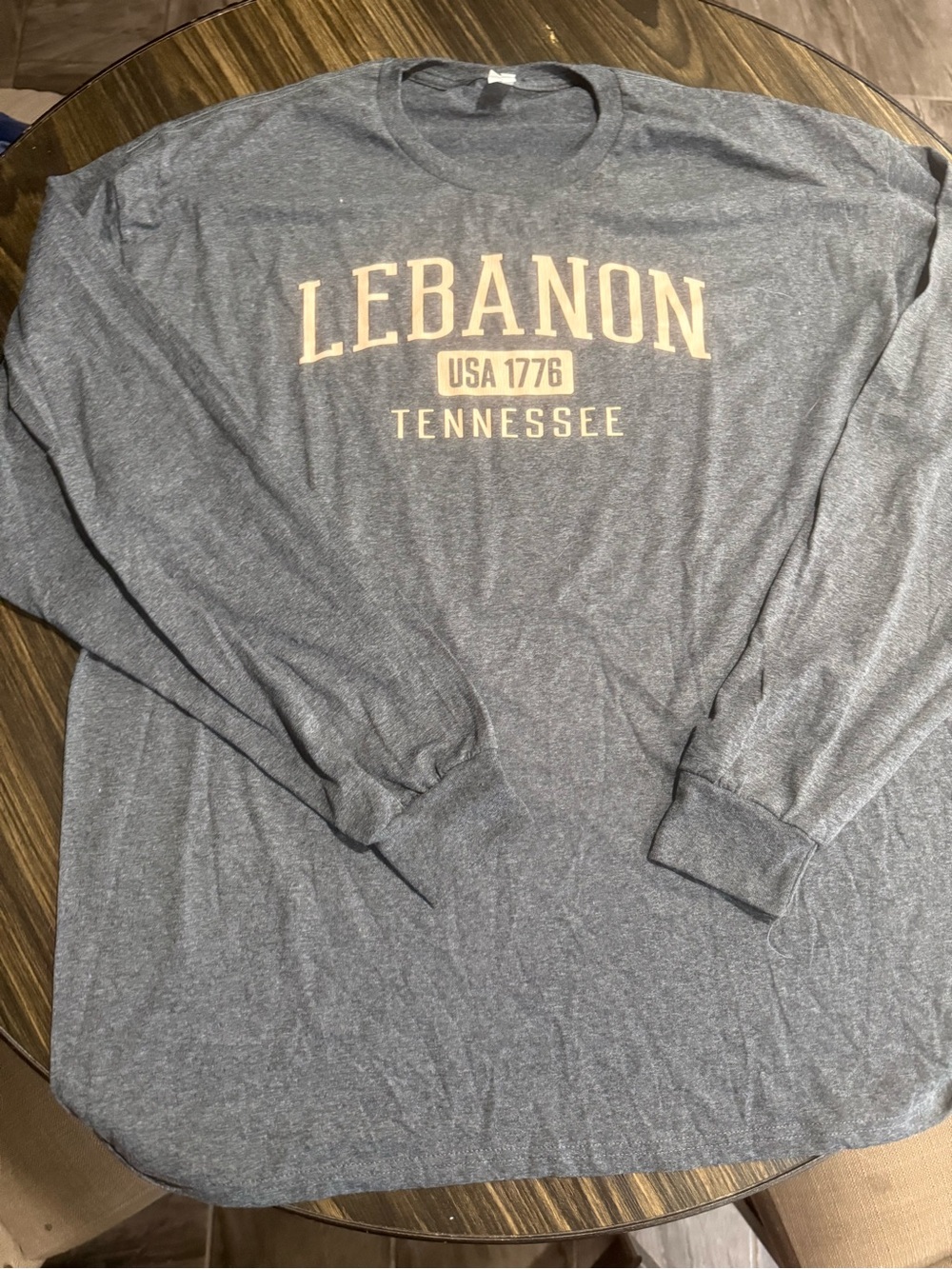 Lebanon Tennessee Long-Sleeve Crewneck T-Shirt - Gray size XL